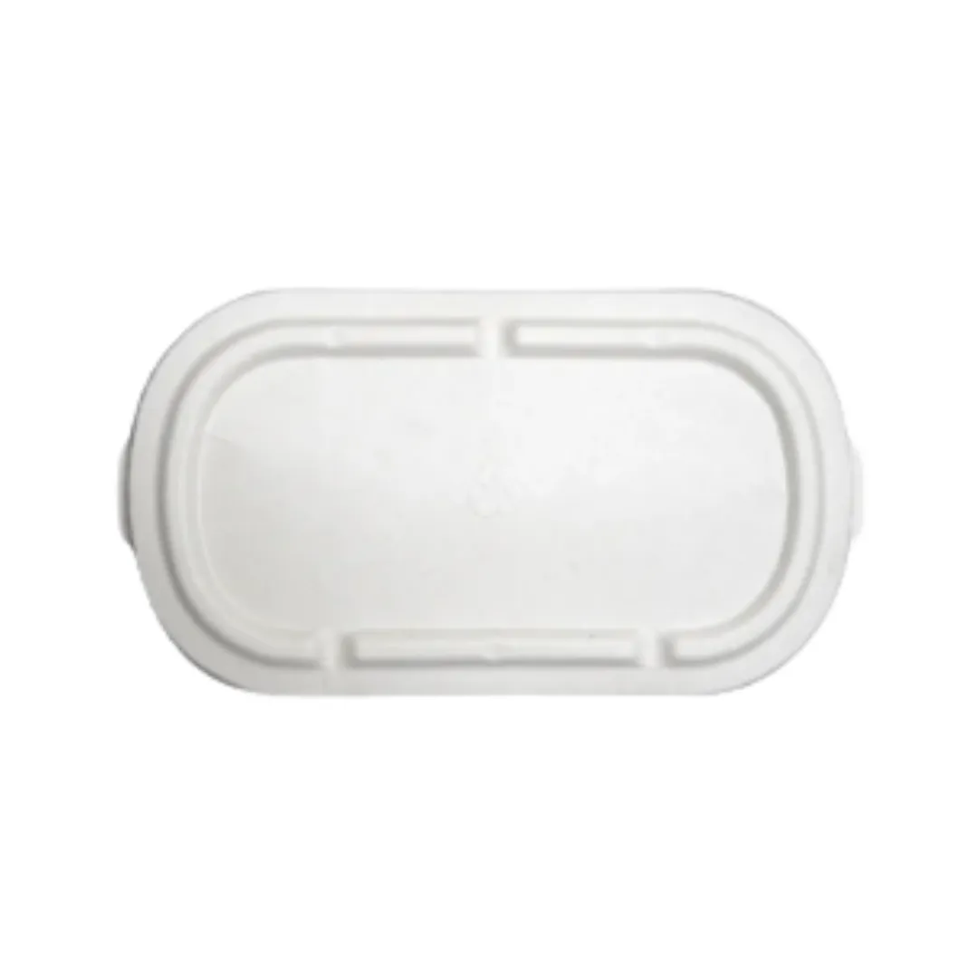 Bagasse Plastic Oval Tray 500/700 mL Natural (Lid)