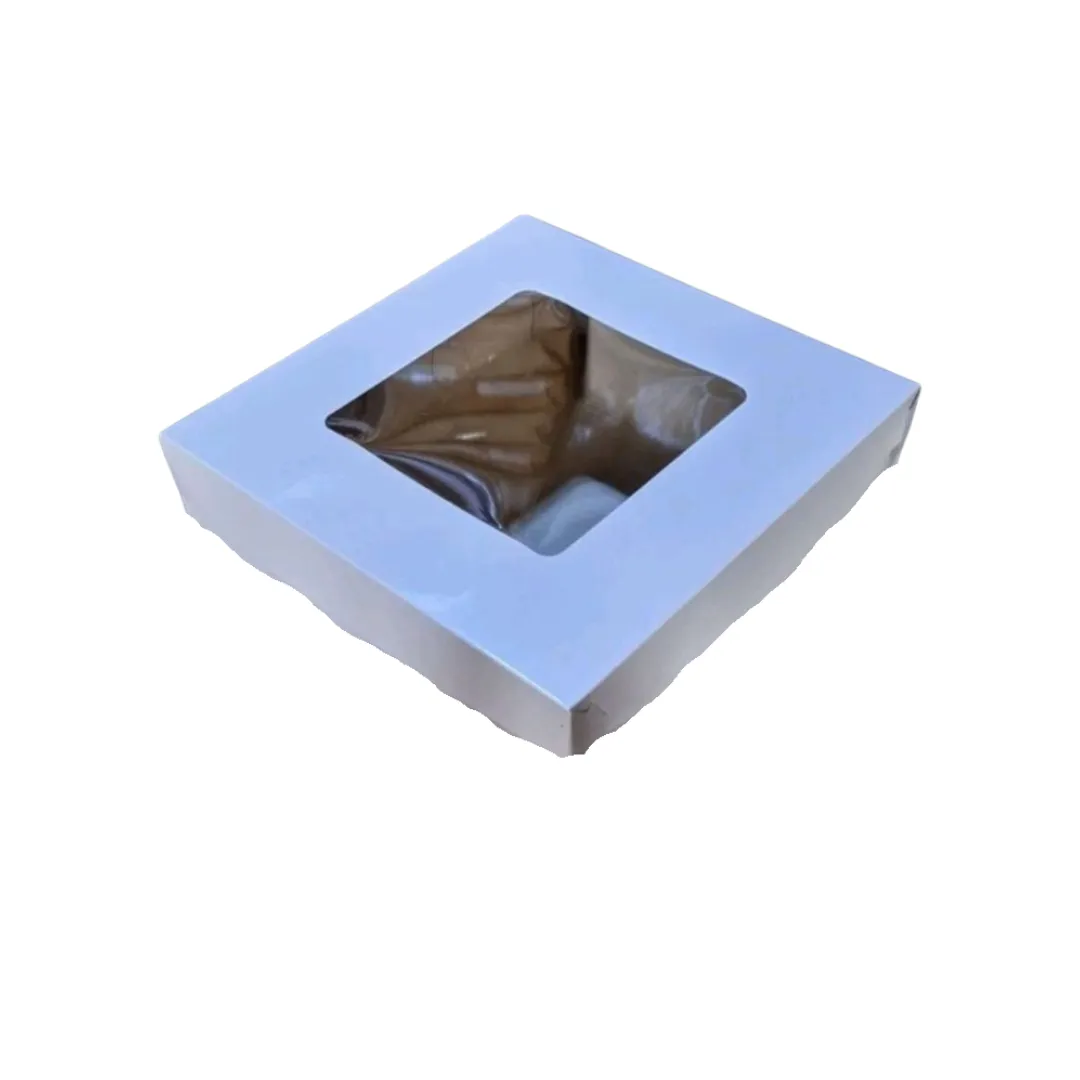Cake Box 10" x 10" x 5" White with Window (Cover)
