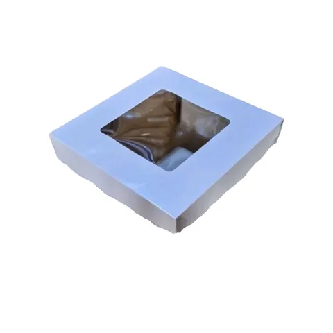 Cake Box 10" x 10" x 5" White with Window (Cover)