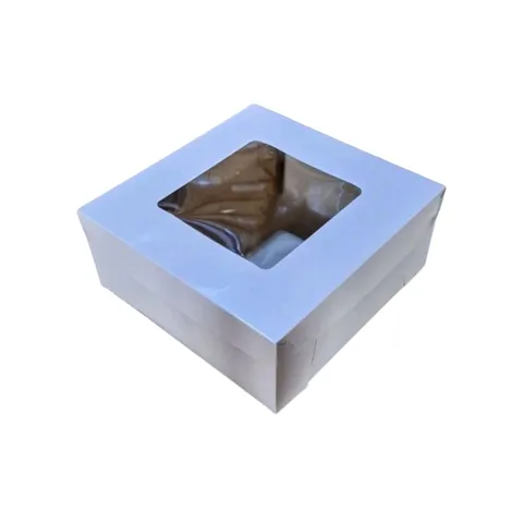 Cake Box 10" x 10" x 5" White with Window (Body)