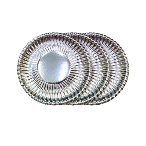 Paper Plate 9" Spiral Plate Silver